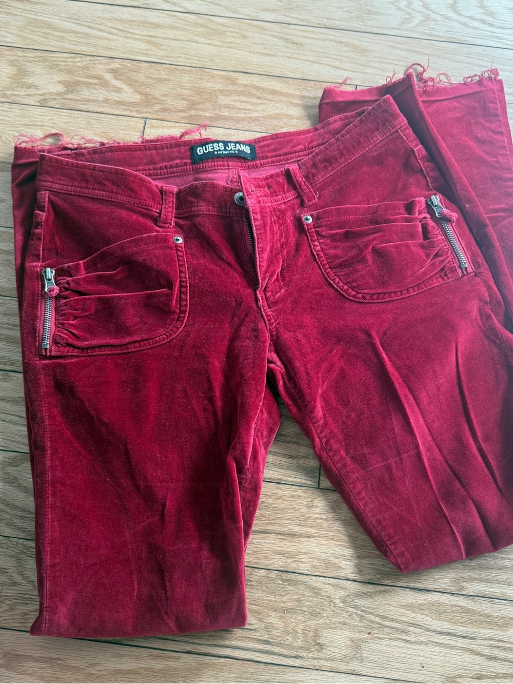 Guess Red Bootcut Corduroy Pants